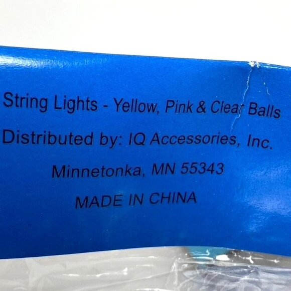 Ball String Lights Yellow Pink Clear 4.9 Feet Indoor Outdoor 2 Packs. A1 - Picture 4 of 4